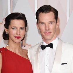 Cumberbatch benedict wife sophie hunter dress wedding second child welcome hal popsugar