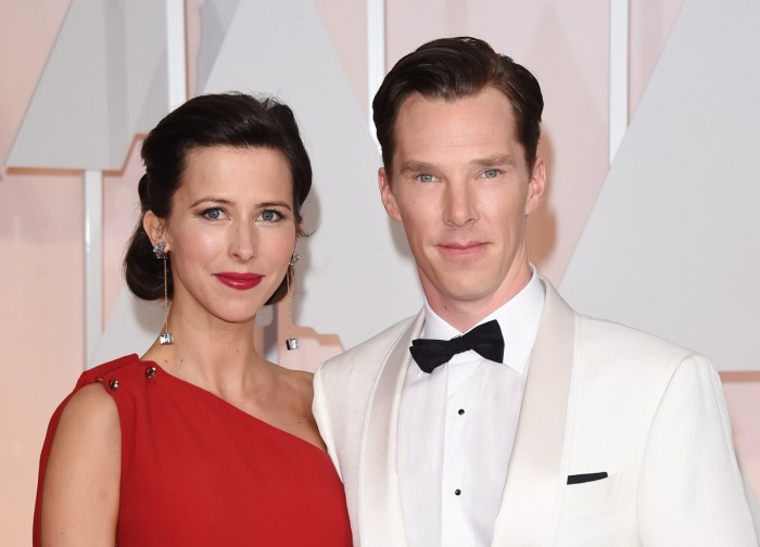 Cumberbatch benedict wife sophie hunter dress wedding second child welcome hal popsugar