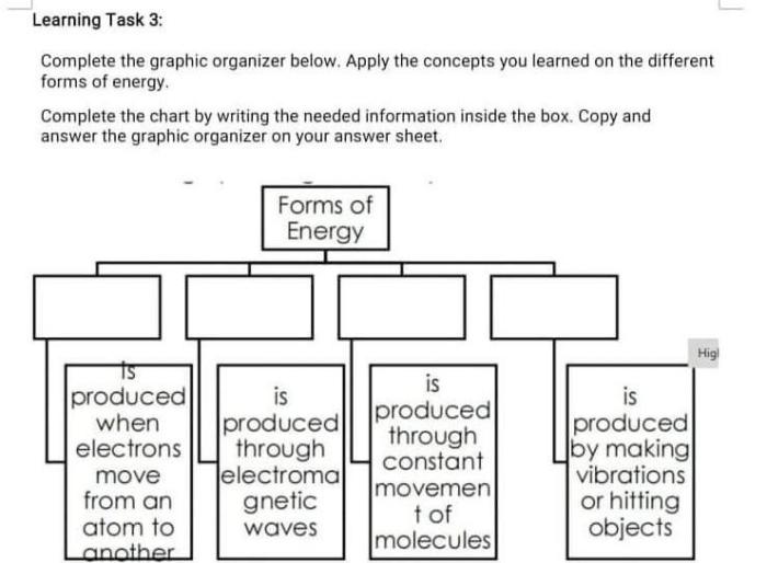 Complete the graphic organizer below