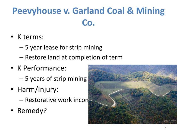 Peevyhouse v garland coal mining co