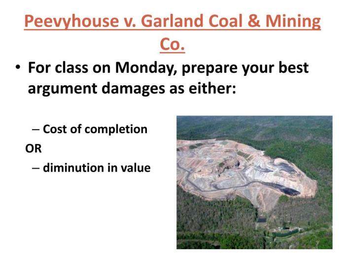 Peevyhouse v garland coal mining co