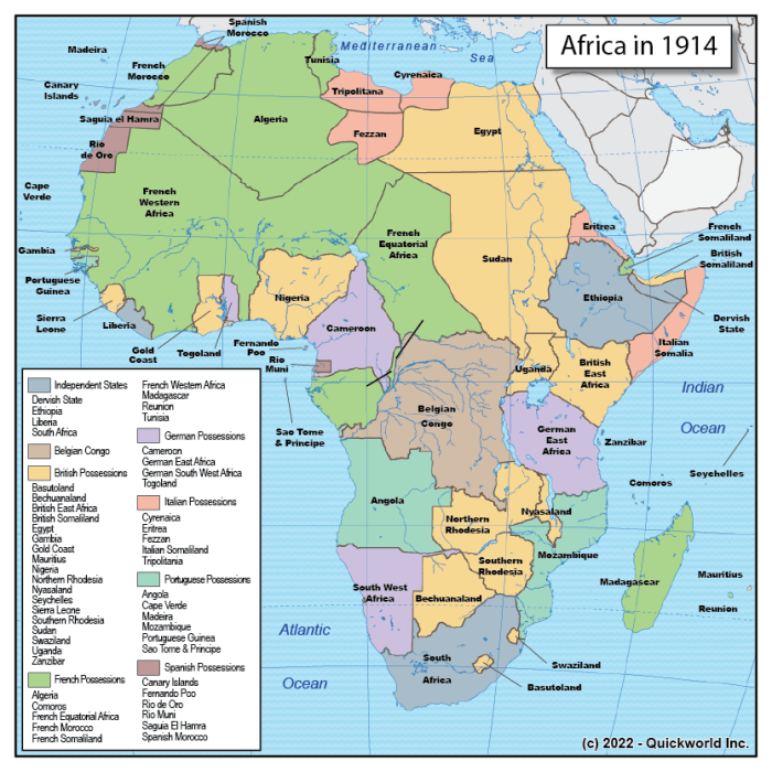 Africa in 1914 map worksheet answers