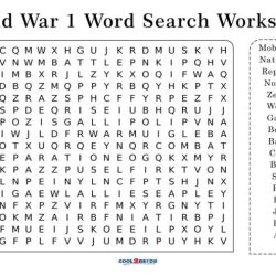 World war 1 word search puzzle answer key pdf