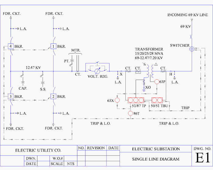 A letter designation sl on an electrical drawing indicates a